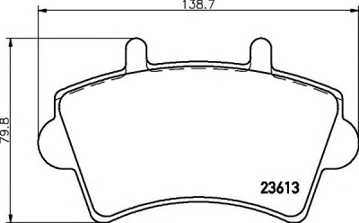 HELLA PAGID 8db355010021 -  Комплект тормозных колодок, дисковый тормоз